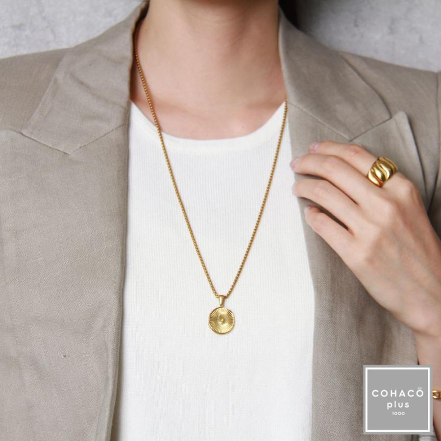 1000円均一アクセサリー コインネックレス サージカルステンレス 18金 アレルギー対応 太め 18K つけっぱなし 316L 安い お得 ...