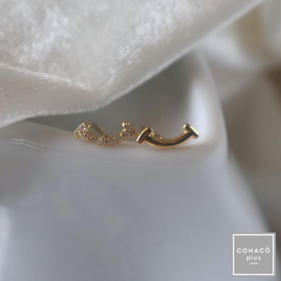 1000円均一アクセサリー スマイルピアス ミニ シルバー925