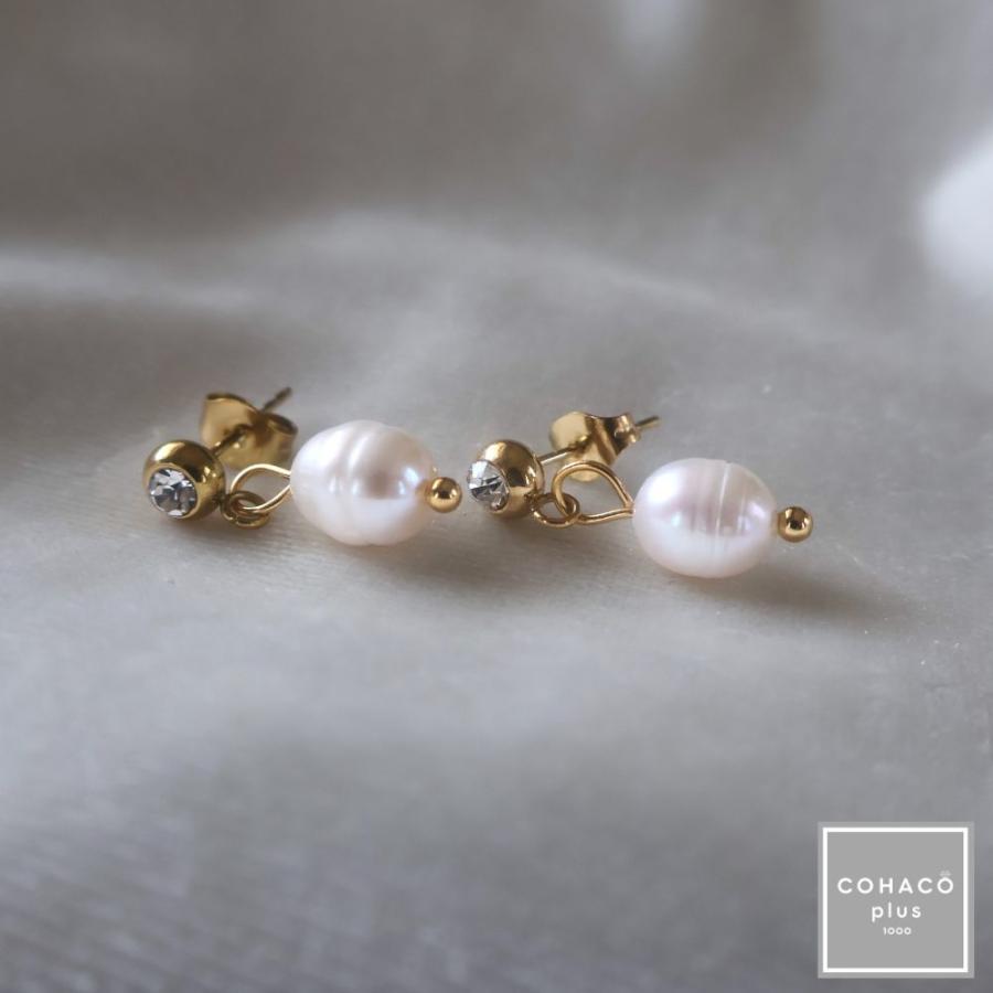 1000円均一アクセサリー 淡水パールピアス サージカルステンレス 天然