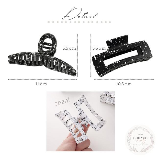 【購入時コメント必須】新品　ヘアクリップ セット ブラック/ホワイト ヘアクリップセット ブラック ホワイト 4個セット - メルカリ