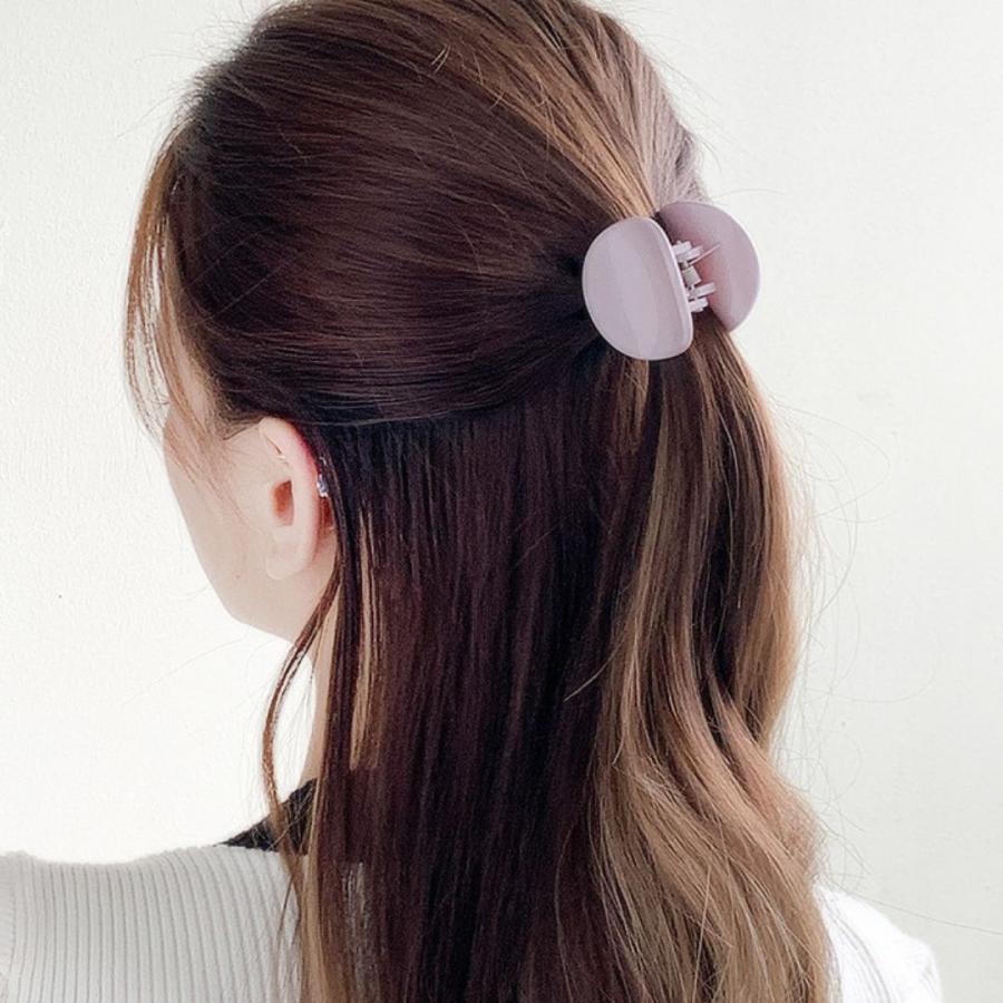 ヘアクリップ ヘアークリップ マットカラー 前髪 ミニ サークル 丸