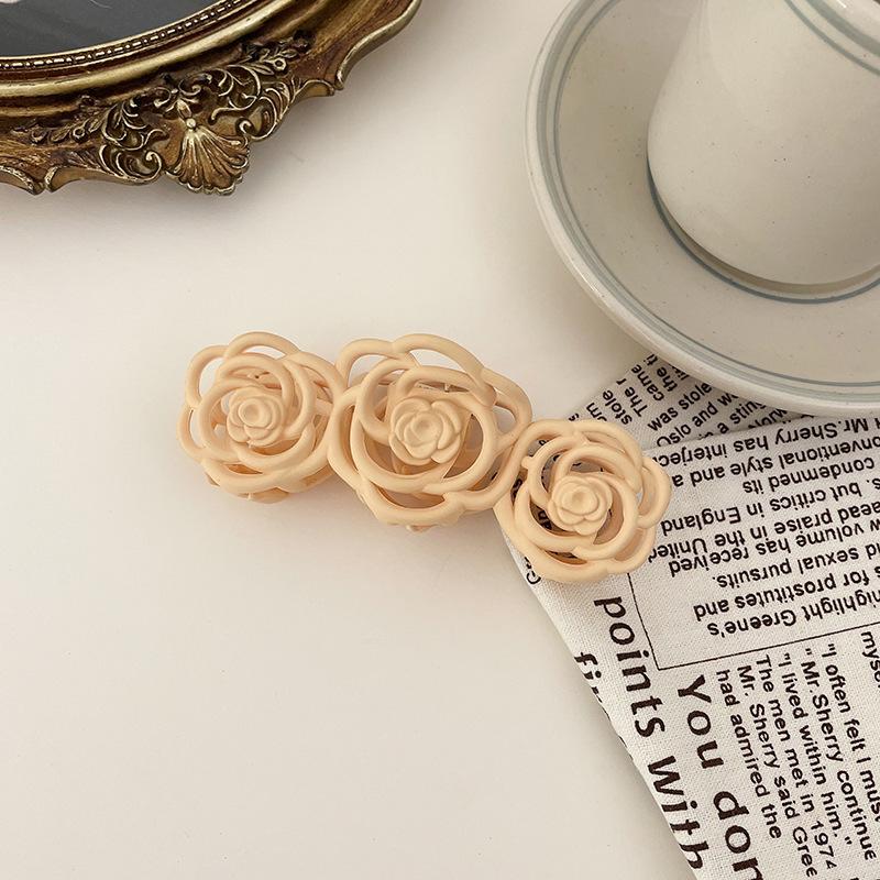 ローズ 薔薇 バンスクリップ ヘアークリップ 上品 お花 フラワー ヘア