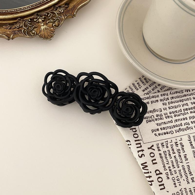 ローズ 薔薇 バンスクリップ ヘアークリップ 上品 お花 フラワー ヘア