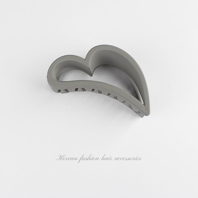 ハート バンスクリップ ヘアークリップ マットカラー ヘアクリップ