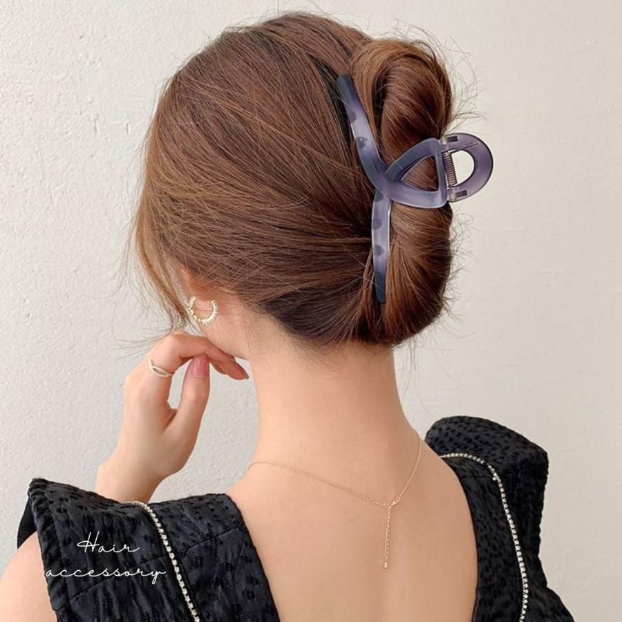 ヘアクリップ べっ甲 特大 大きめ ヘアークリップ しっかり留まる 艶