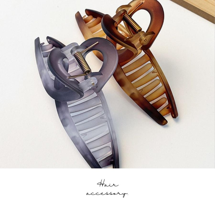 ヘアクリップ べっ甲 特大 大きめ ヘアークリップ しっかり留まる 艶