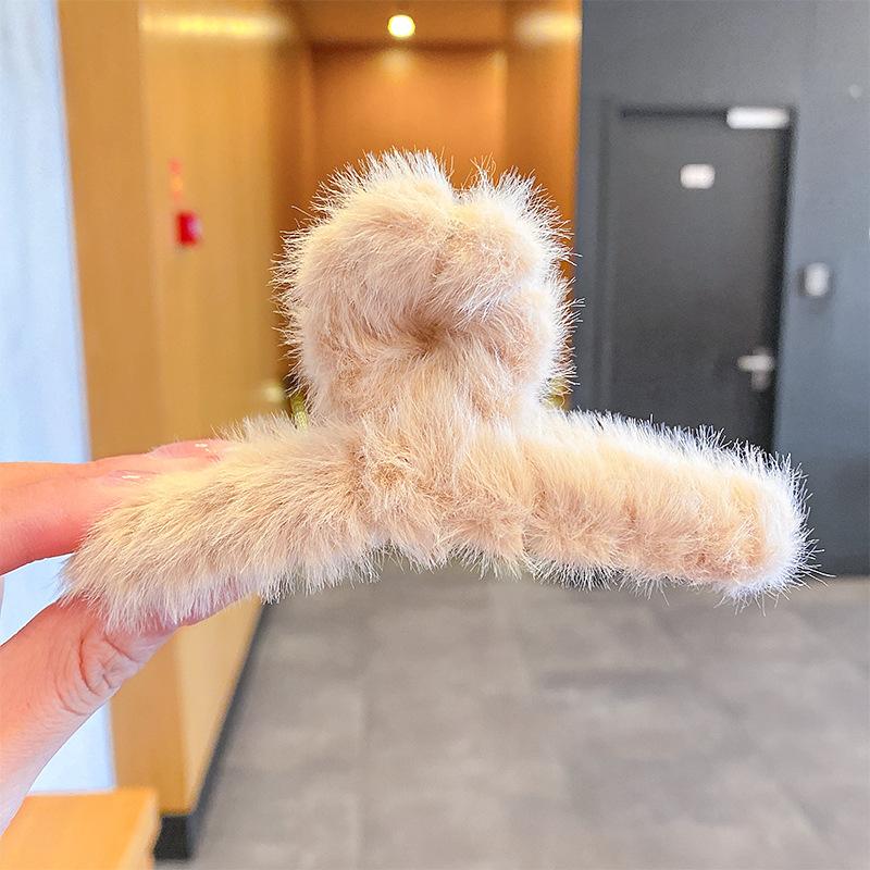 フェイクファー バンスクリップ ヘアクリップ ふわふわ もこもこ
