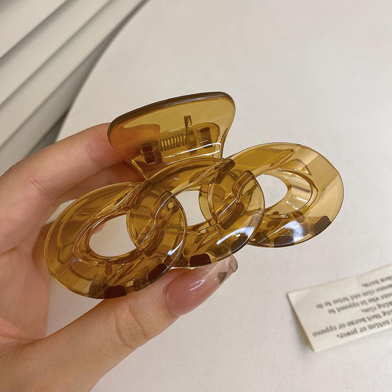 くすみカラーバンスクリップ ヘアクリップ クリア リング 艶 ヘア