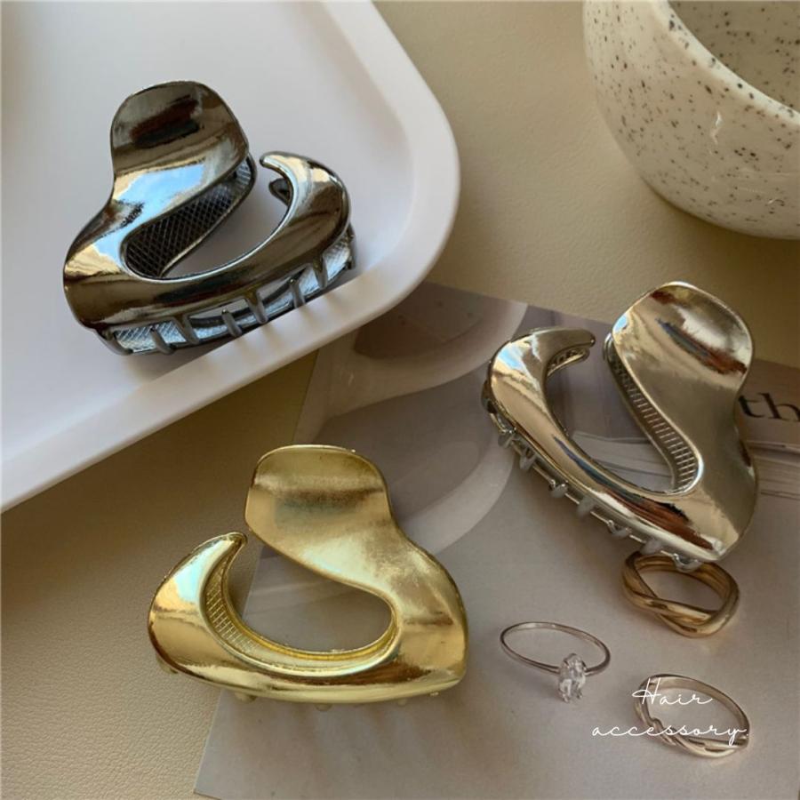 ハーフヘアクリップ メタル バンスクリップ しっかりとまる ヘア