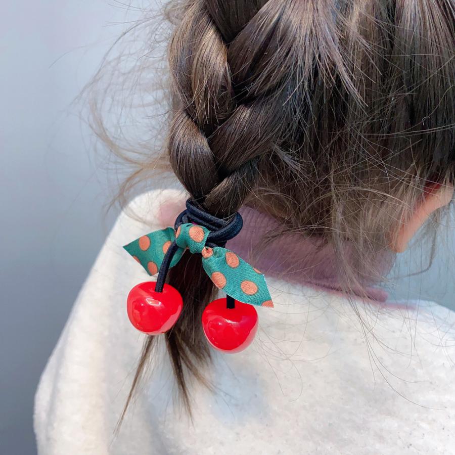 さくらんぼヘアゴム チェリー ヘアーゴム ヘアアクセサリー かわいい