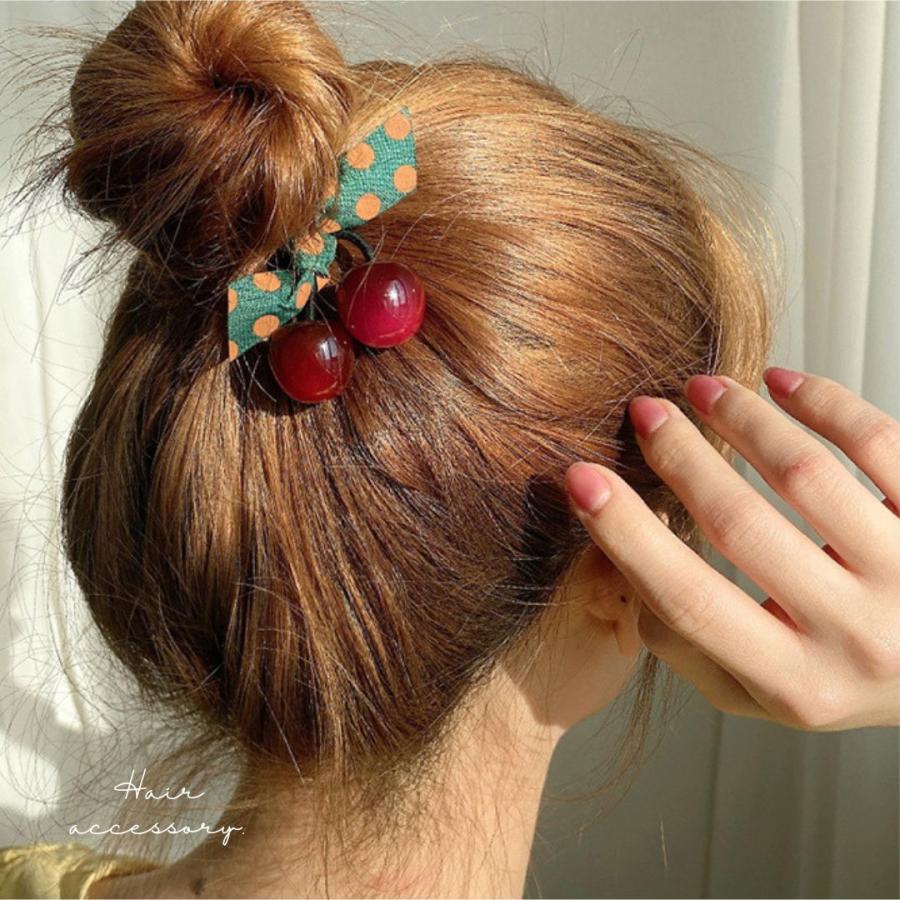 さくらんぼヘアゴム チェリー ヘアーゴム ヘアアクセサリー かわいい