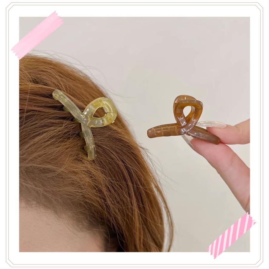 ミニヘアクリップ 4個セット ヘアークリップ くすみカラー 前髪