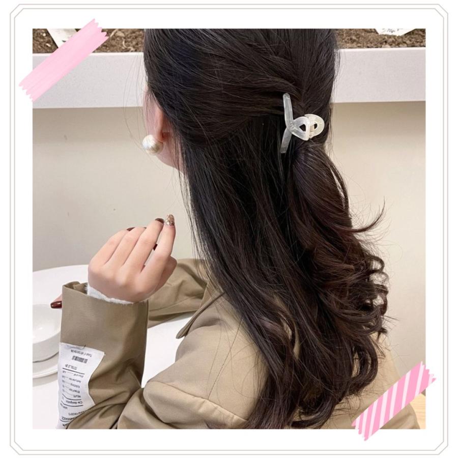 ミニヘアクリップ 4個セット ヘアークリップ くすみカラー 前髪