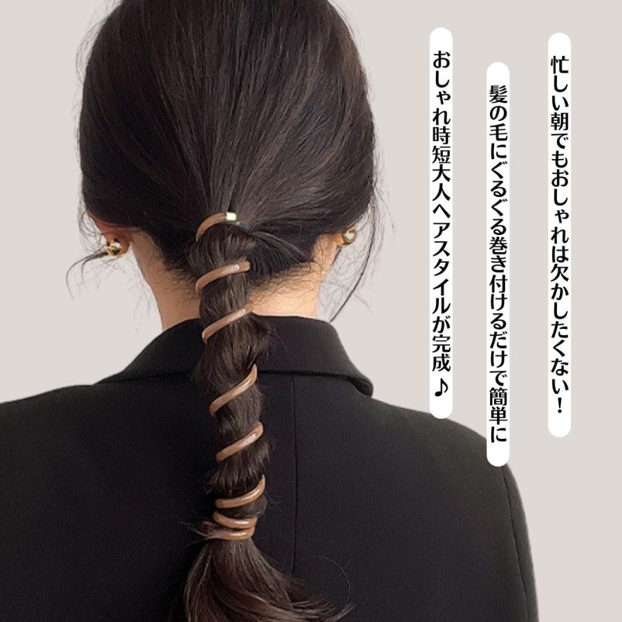 コイルポニー スパイラルヘアリング ぐるぐる ヘアゴム コイル