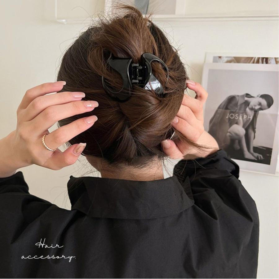 ボールヘアクリップ くすみカラー ヘアークリップ しっかりまとまる