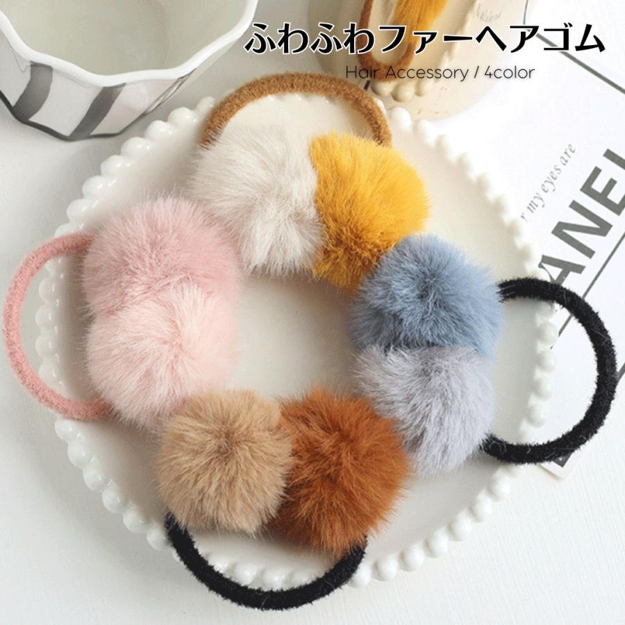 じゃらじゃら  ヘアゴム  フワフワプレート/ボルドー＆グレー compass1726560727.jpg