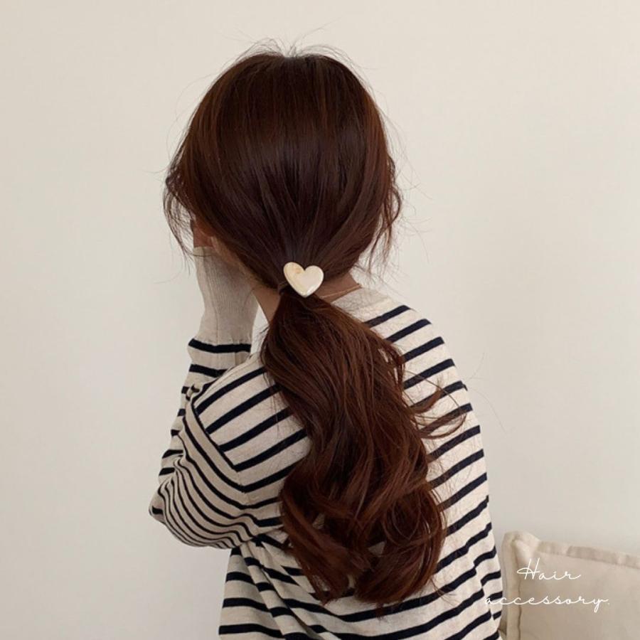 ヘアゴム ハート ヘアアクセサリー かわいい 韓国 おしゃれ ヘアーゴム  