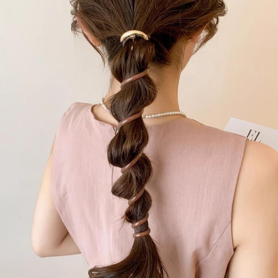 コイルポニー メタル ゴールド スパイラルヘアリング ぐるぐる コイルポニー メタル ゴールド スパイラルヘアリング ぐるぐる