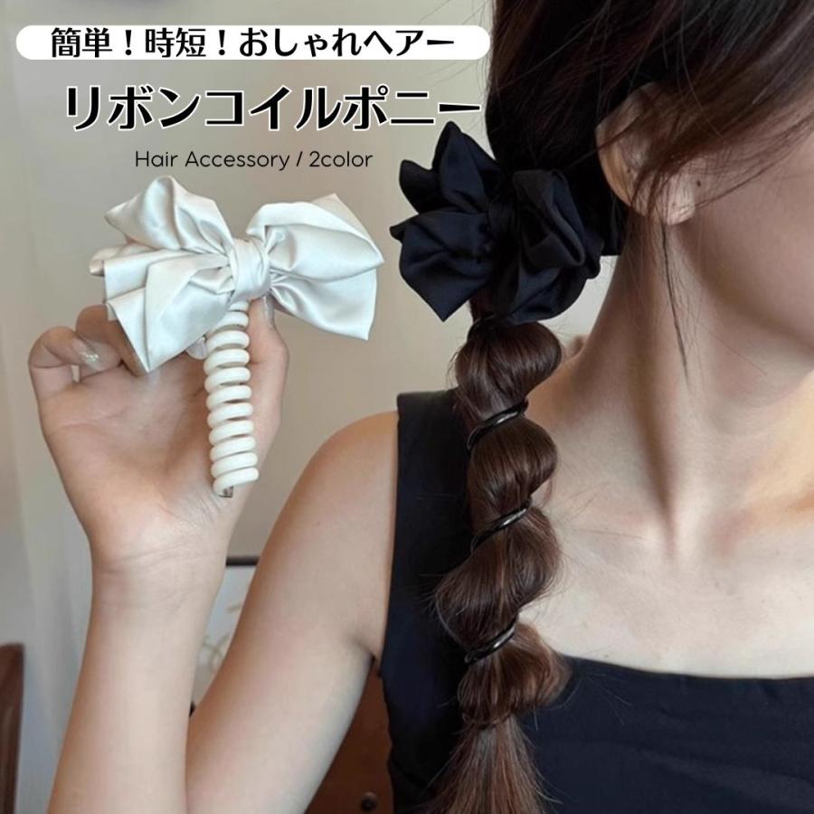 ヘアアクセサリー　ヘアゴム Jewel VOX シュシュ 黒 レディース ヘアアクセサリー グログラン