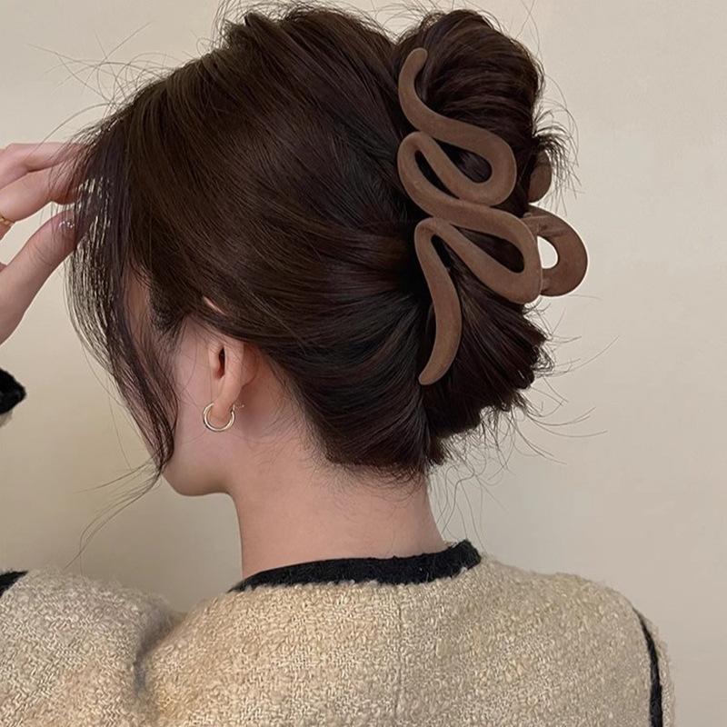 バンスクリップ ヘアクリップ ウェーブ 特大 13cm うねうね ヘア