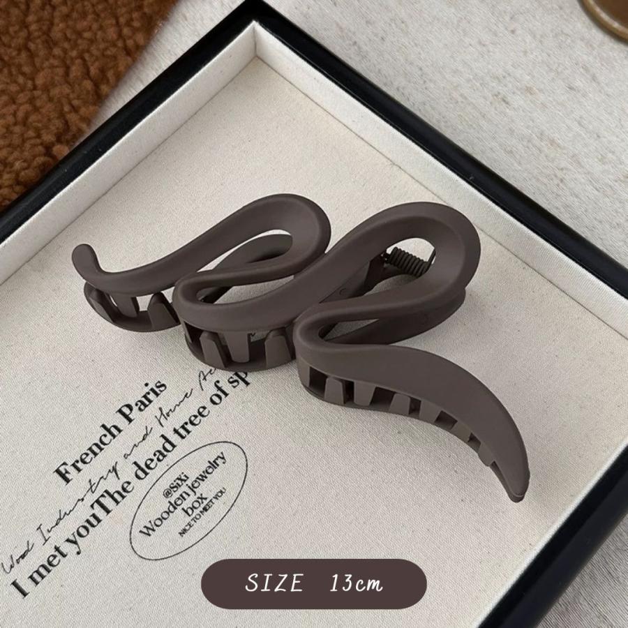 バンスクリップ ヘアクリップ ウェーブ 特大 13cm うねうね ヘア