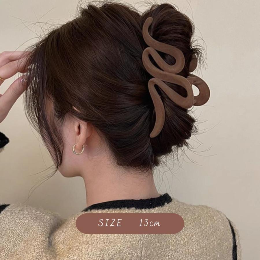 バンスクリップ ヘアクリップ ウェーブ 特大 13cm うねうね ヘア