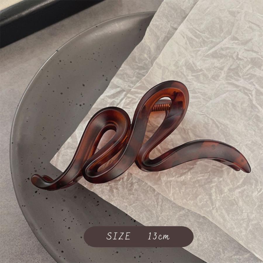 ヘアクリップ 13 バンスクリップ ヘアクリップ ウェーブ 特大 13cm うねうね ヘア