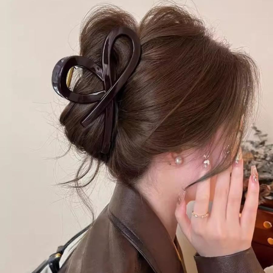 バンスクリップ ヘアクリップ ヘアークリップ 大きめ 特大 13cm くすみ