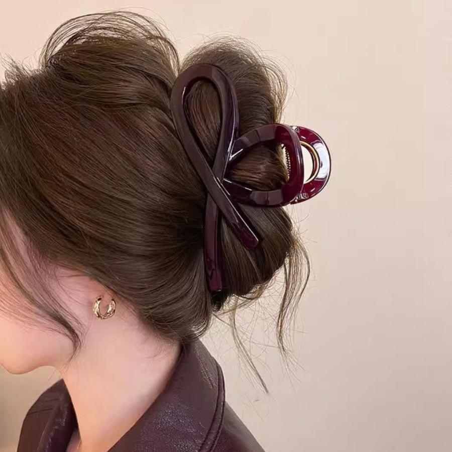 バンスクリップ ヘアクリップ ヘアークリップ 大きめ 特大 13cm くすみ