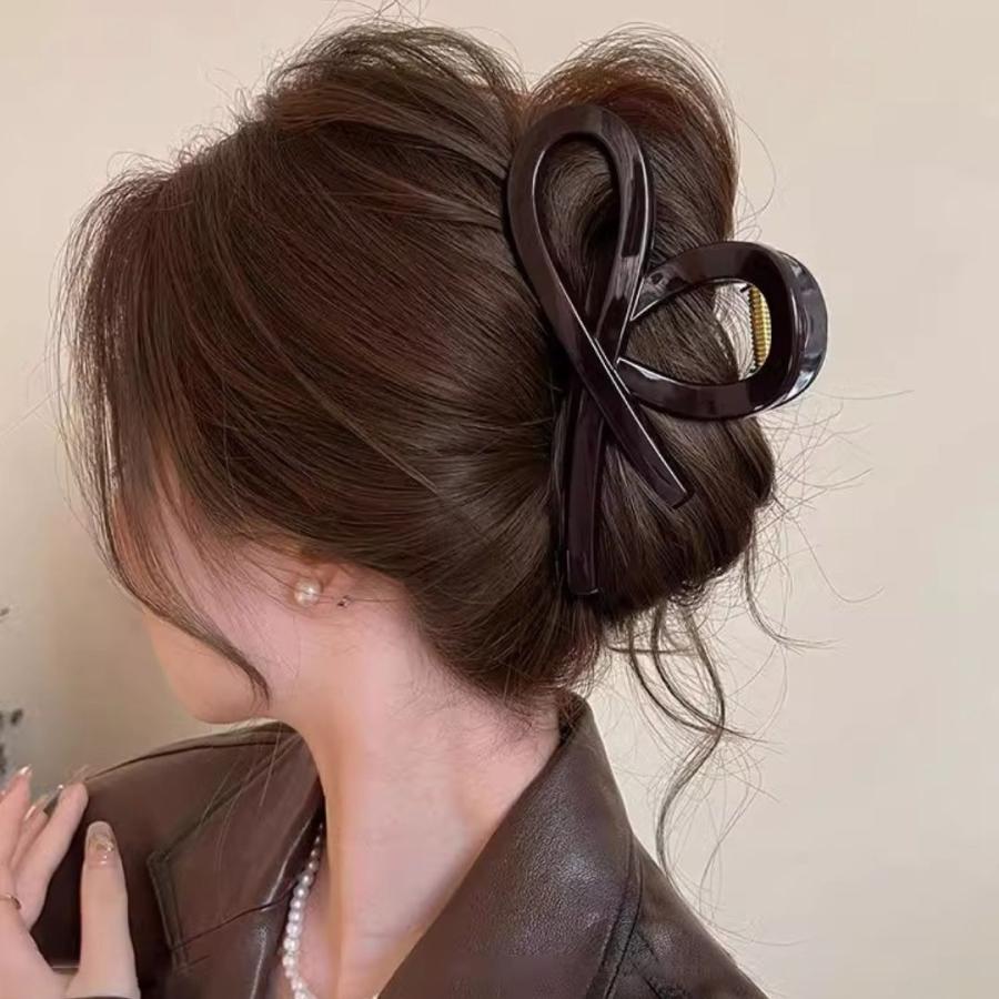 バンスクリップ ヘアクリップ ヘアークリップ 大きめ 特大 13cm くすみ