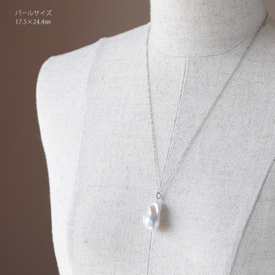 大粒29mm✨天然淡水バロックパールペンダント ホワイト系 上質テリ 新品 大粒バロックパール ペンダント 淡水真珠 サージカルステンレス