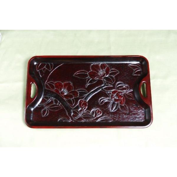 鎌倉彫 手付盆 椿