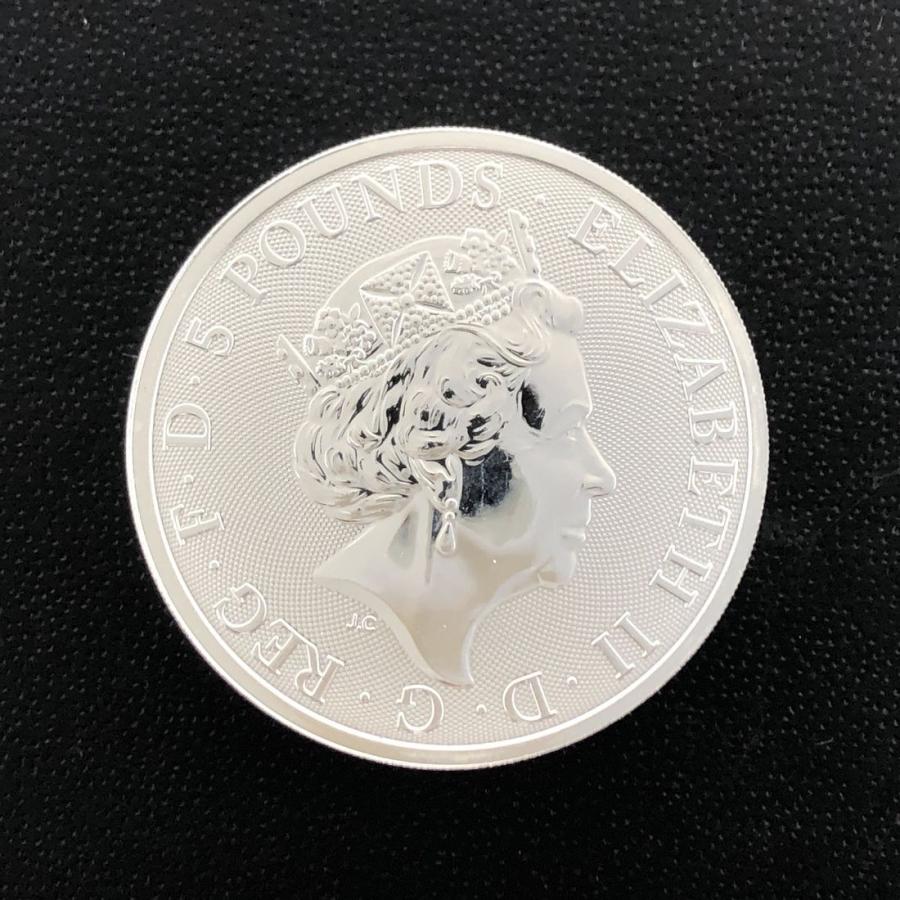 イギリス 5ポンド銀貨 2019年 2オンス クィーンズビースト エアレー 純銀製 62.2g :gcsv-004:記念コインの七福本舗