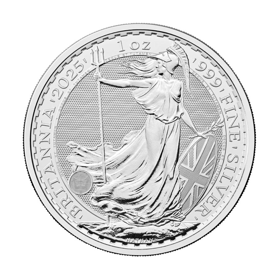 ☆即納追跡可☆ イギリス 2025 チャールズ3世 ブリタニア 1オンス 銀貨 【5枚】 (コインケース付き)