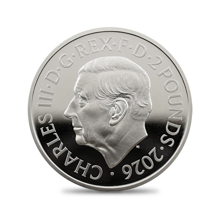 イギリス 2026 チャールズ3世 エンジェル 2ポンド1オンスプルーフ銀貨 ☆即納追跡可☆ イギリス 2026 チャールズ3世 エンジェル 1オンス