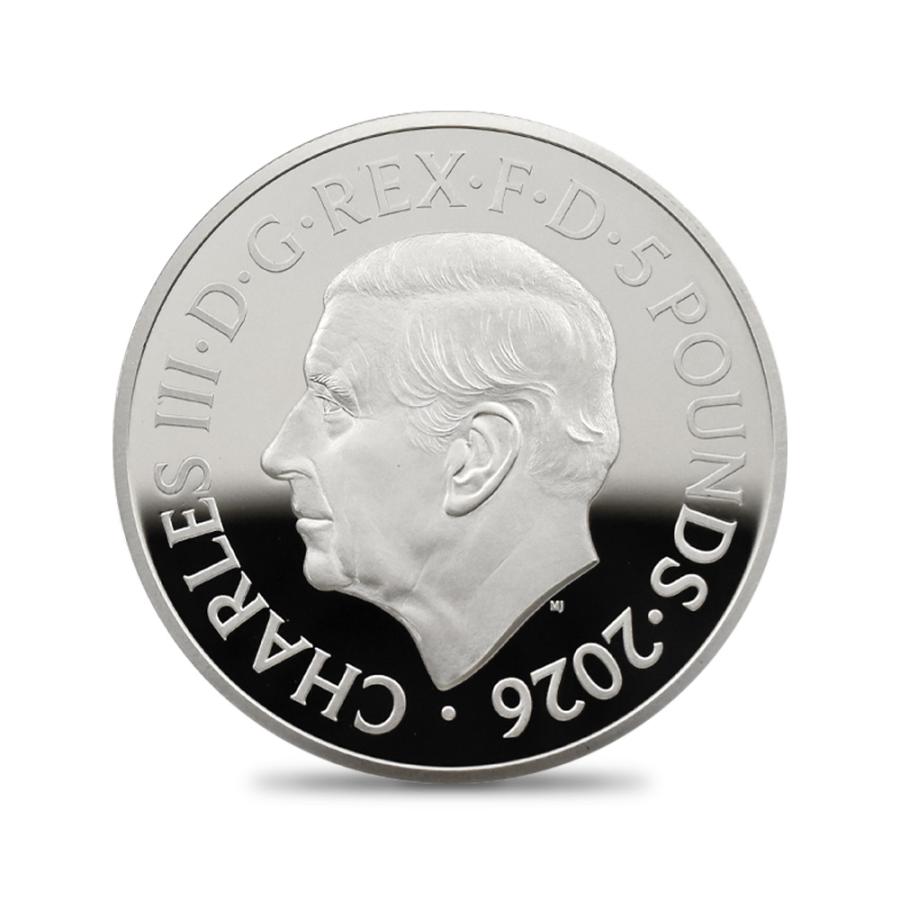 ☆即納追跡可☆ イギリス 2026 チャールズ3世 エリザベス2世のコイン肖像シリーズ 第三弾 ミドルエリザベス プルーフピェフォー銀貨 未鑑定 箱付き_2