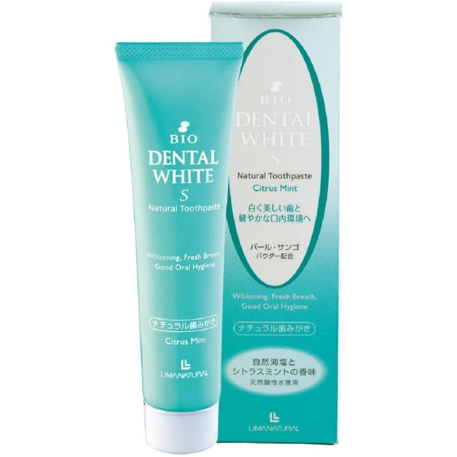 21年最新入荷 Bio洗浄成分にパールとサンゴのパウダーを配合 デンタルホワイト ナチュラル歯みがき 60g 3本セット