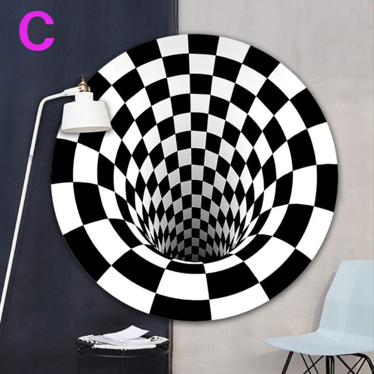 トリックアート だまし絵 3d 錯覚 新作 ラグマット 玄関マット リビング カーペット 絨毯 マット おしゃれ 円形 滑り止め 洗える クーポン 即納 送料無料 D0005 Cokiruヤフーショップ 通販 Yahoo ショッピング