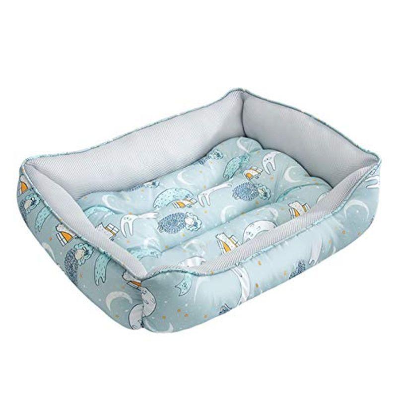 Mofech 犬 ベッド ペットベッド ペットソファー 夏用 スクエア型 洗える クッション 熱中症防 最大64 オフ 暑さ対策 猫兼用 クールご 吸熱素材