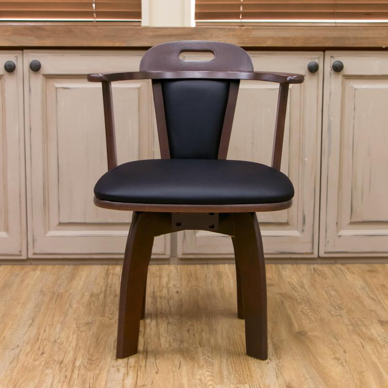 【佐川・離島発送不可】KELLY　回転式チェア　2脚入り　DBR/LBR