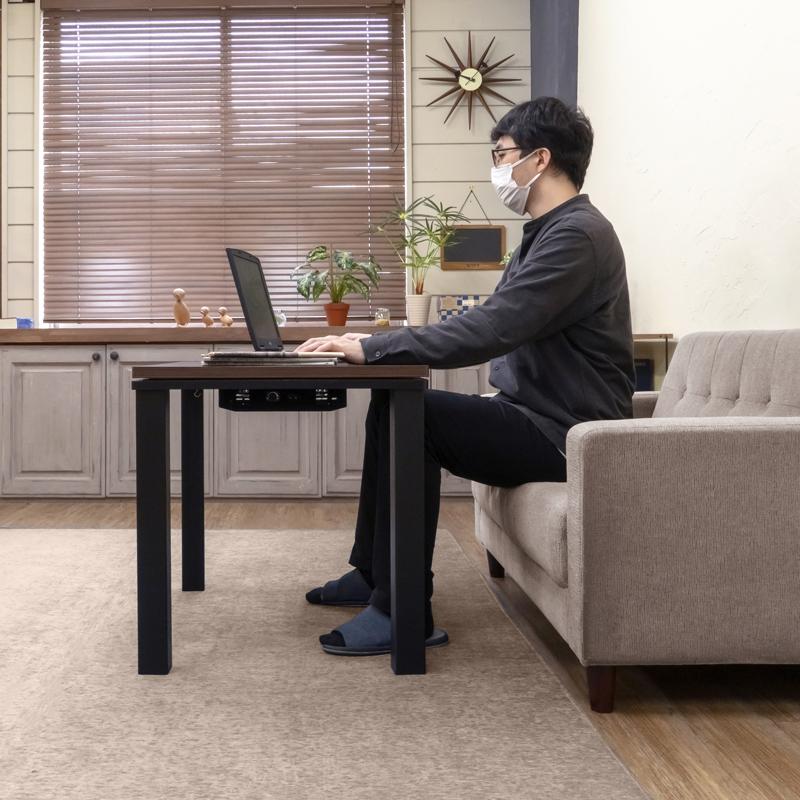 ソファ対応　ハイタイプコタツ　80×60　ブラウン ソファ対応 ハイタイプコタツ 80×60 BR/NA/WAL ソファ テーブル 高め