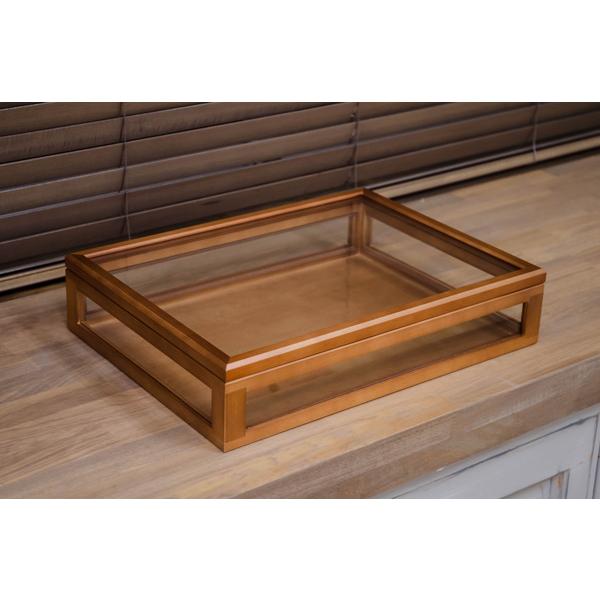 サカベ ガラスコレクションケース 大 BR/WH : COLABO TRADING