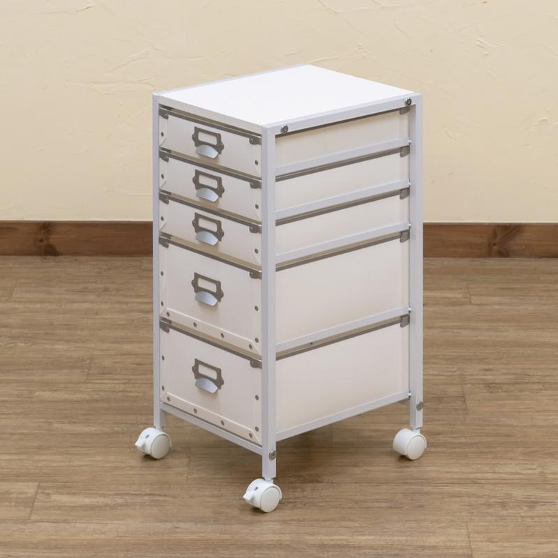 【おしゃれ可愛い】popan収納チェスト５段 楽天市場】Popan 収納チェスト5段ファイルBOX チェスト 収納