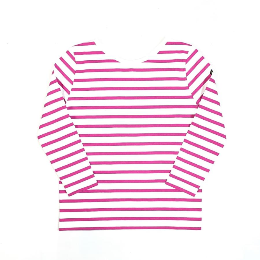 超歓迎 Le Minor ルミノア レディース ボーダー カットソー 七分袖 Uネック Vネック 2way フランス製 ダークピンク Lmg104bcfb 早割クーポン Alrayan University Edu Ye