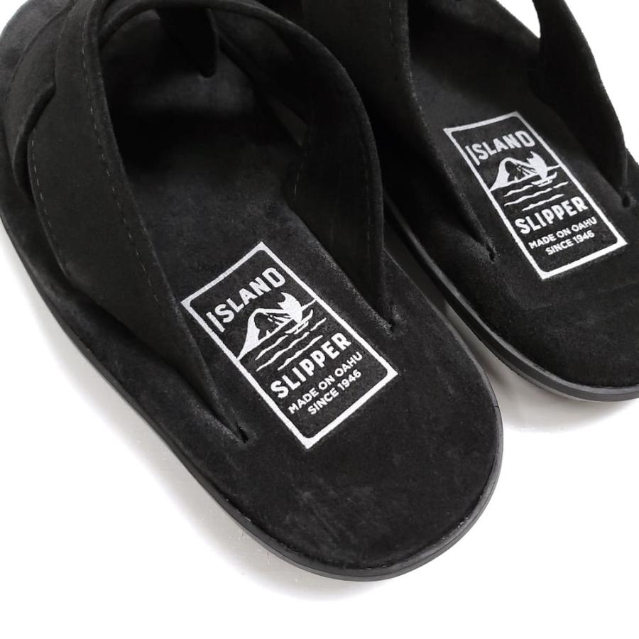 アイランドスリッパ スエード スライドサンダル PB223-BK 26cm ISLAND SLIPPER アイランドスリッパ ブラックスエード スライド