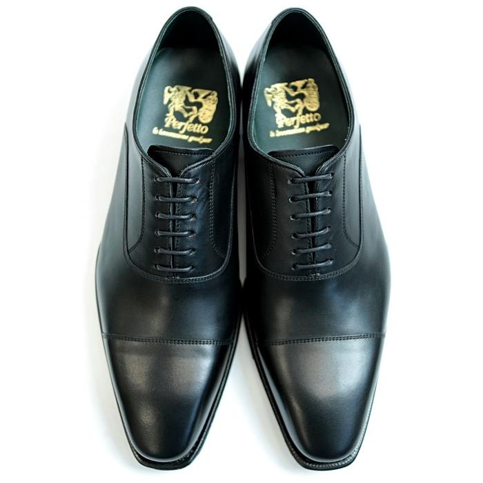 Perfetto ペルフェット レザーシューズ メンズ ストレートチップ スクエアトウ ビジネス カジュアル レザーソール ブラック Pf01cb Pf01cb Coldbeck 通販 Yahoo ショッピング