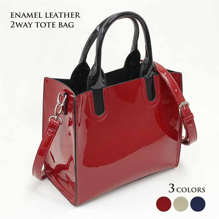 エナメル革トートバッグ レディース エナメル エナメルバッグ 本革バッグ 牛革 エナメル革 トートバッグ バッグ 雑貨 Cole Colle 通販 Yahoo ショッピング