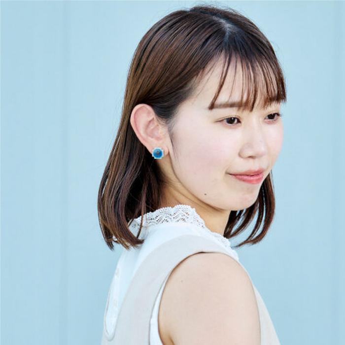 ピアス くろす B&D minoyaki タイル 美濃焼 焼き物 手作り