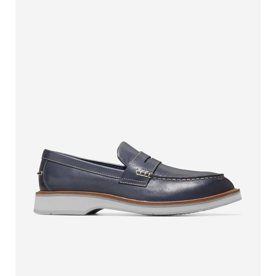 本命ギフト COLE HAAN コールハーン メンズ ローファー 7.5 ブルー