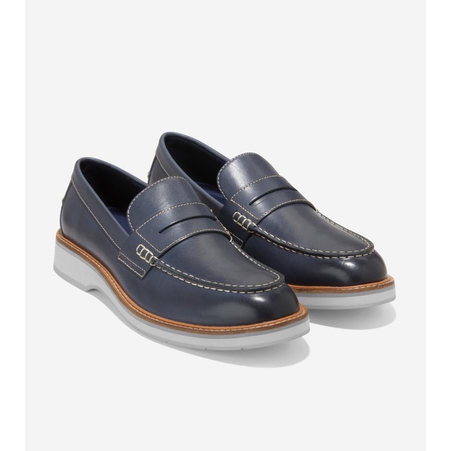 本命ギフト COLE HAAN コールハーン メンズ ローファー 7.5 ブルー